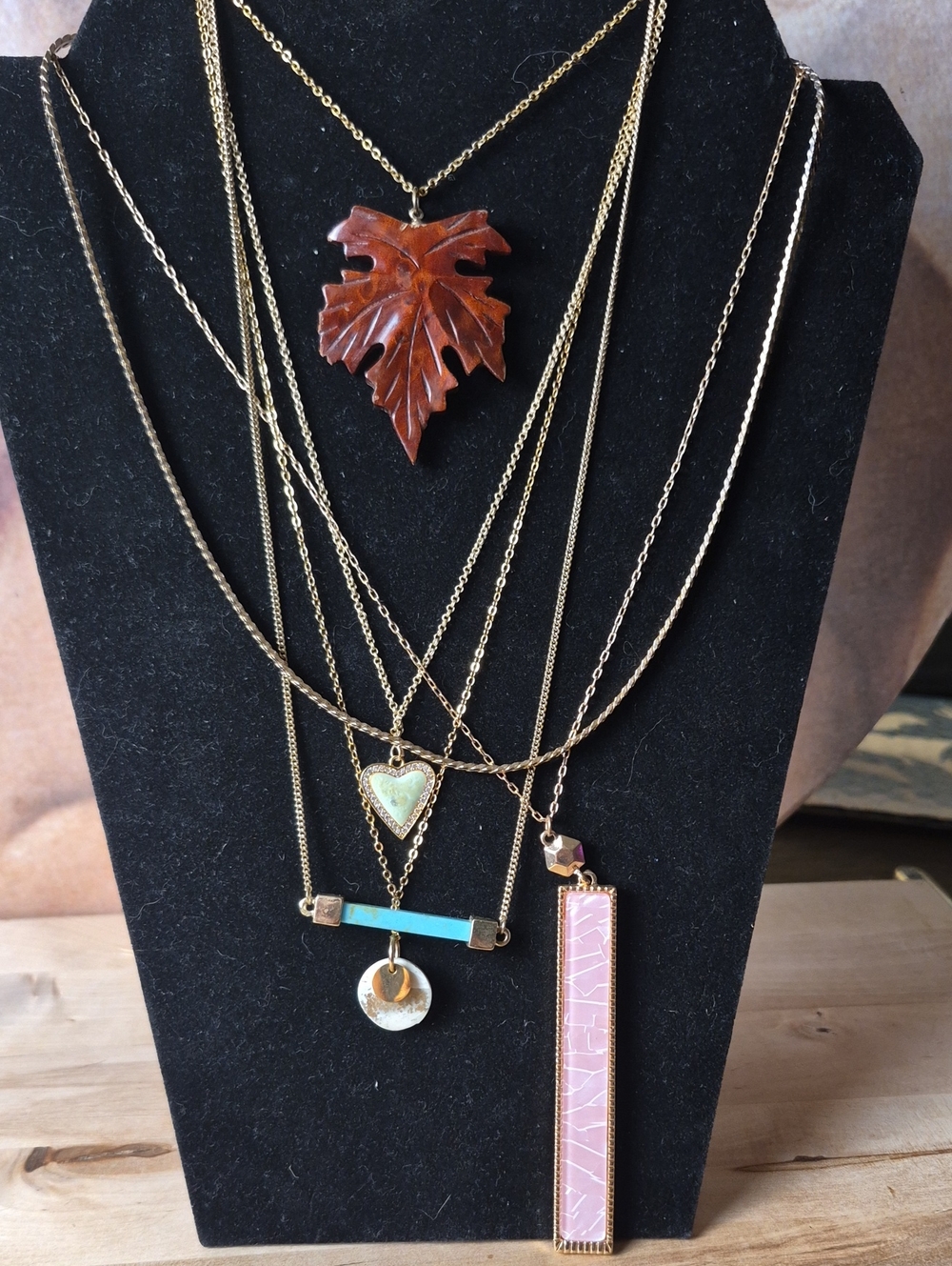 Ladies NECKLACE collection. Six Delicate And Pretty Necklaces, Stack Together!